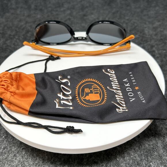 Tito's Handmade Vodka Adult Sunglasses w/ Stylish Pouch Round Promotional - Picture 4 of 7